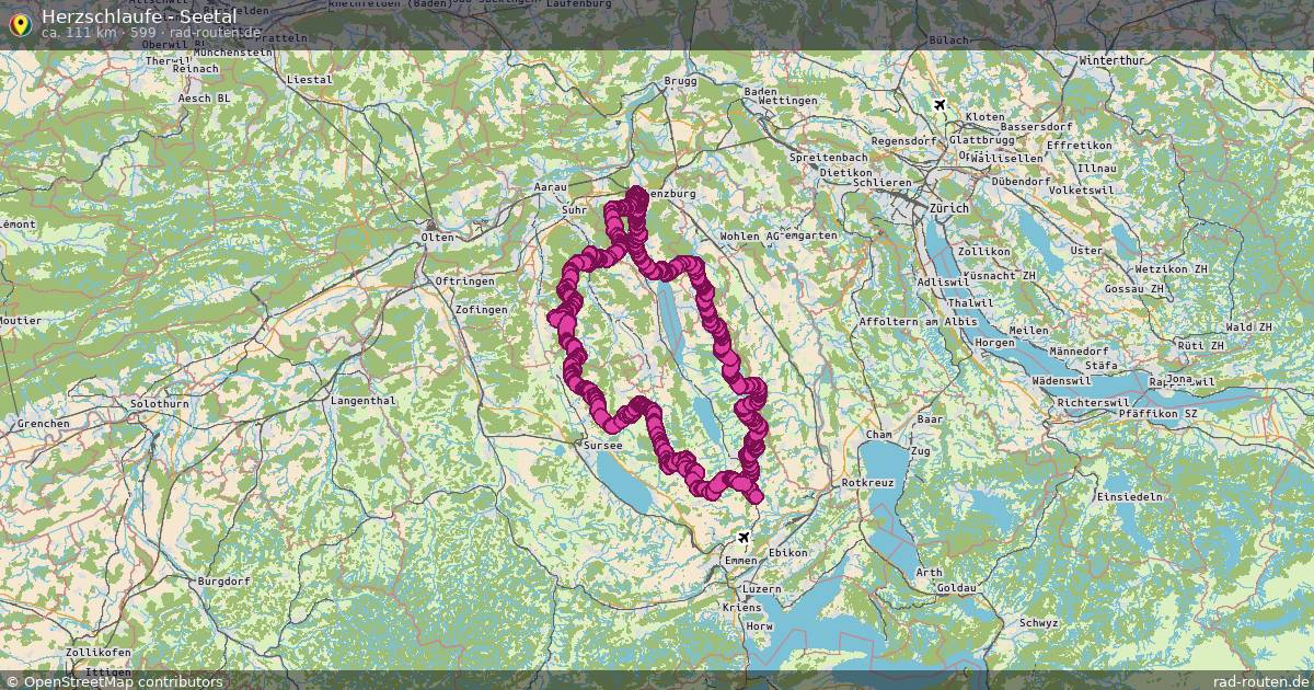 Herzschlaufe - Seetal (599) – Fernradroute auf Rad-Routen.de
