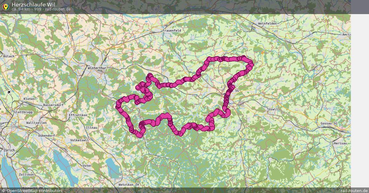 Herzschlaufe Wil (999) – Fernradroute auf Rad-Routen.de