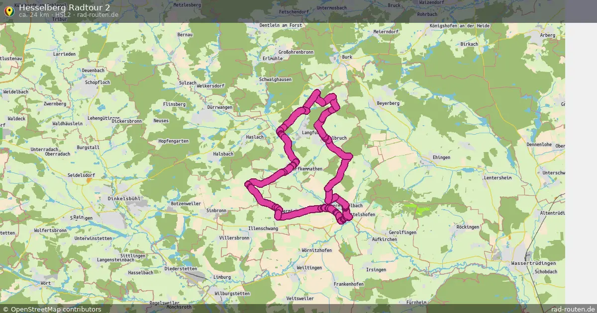 Hesselberg Radtour 2 (Hsl2) – Fernradroute auf Rad-Routen.de
