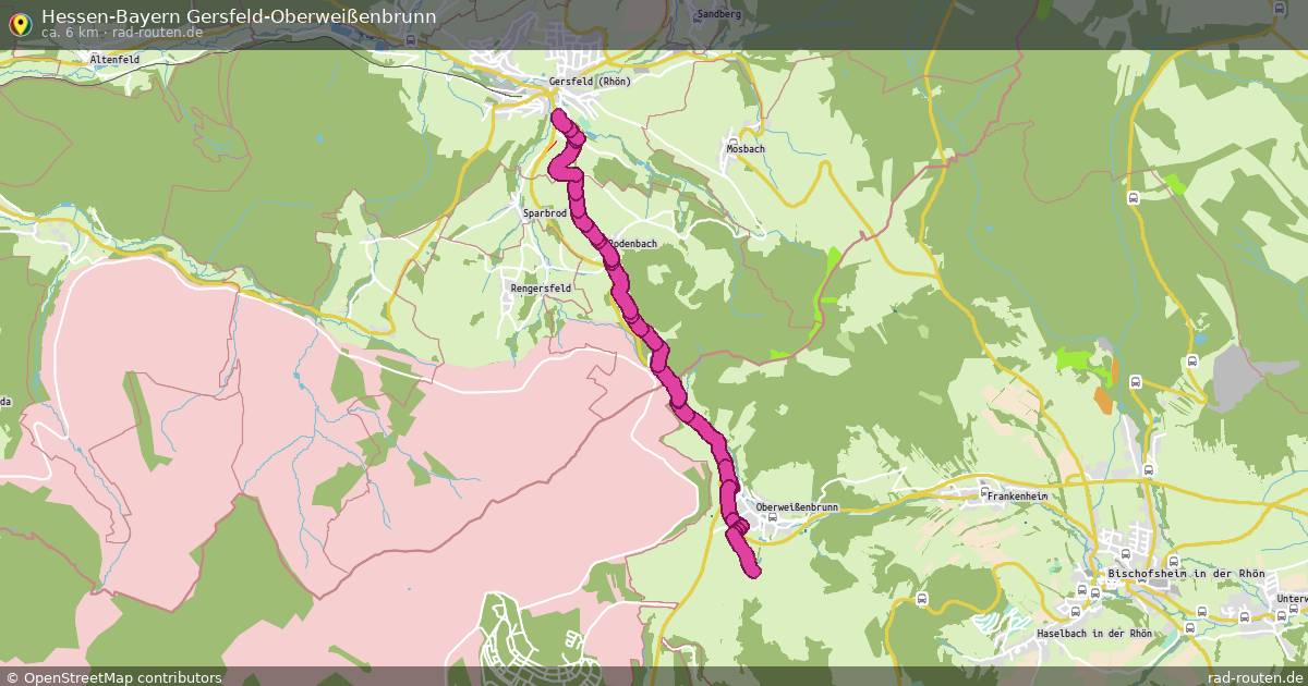 Hessen-Bayern Gersfeld-Oberweißenbrunn – Fernradroute auf Rad-Routen.de