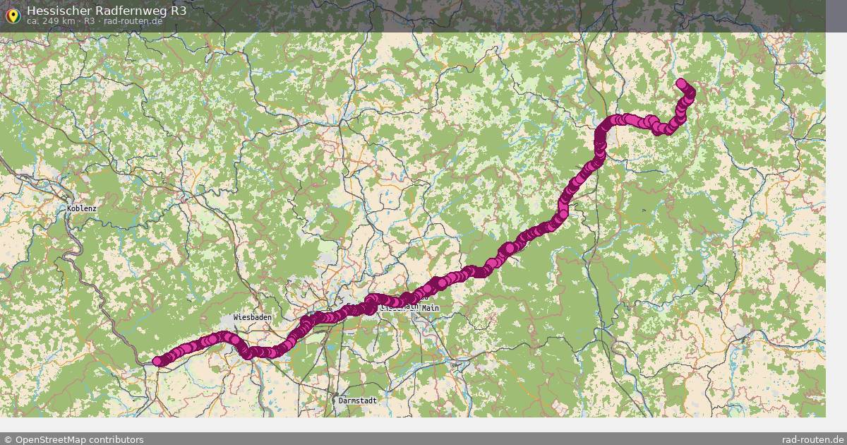 Hessischer Radfernweg R3 (R3) – Fernradroute auf Rad-Routen.de