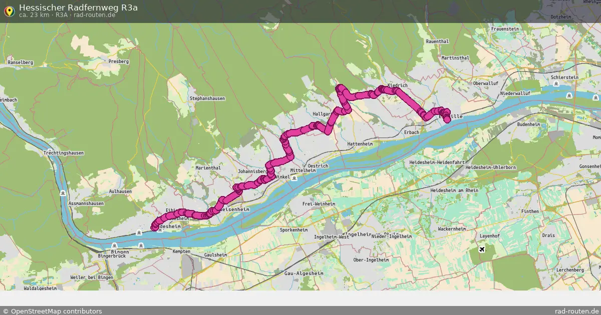 Hessischer Radfernweg R3a (R3a) – Fernradroute auf Rad-Routen.de