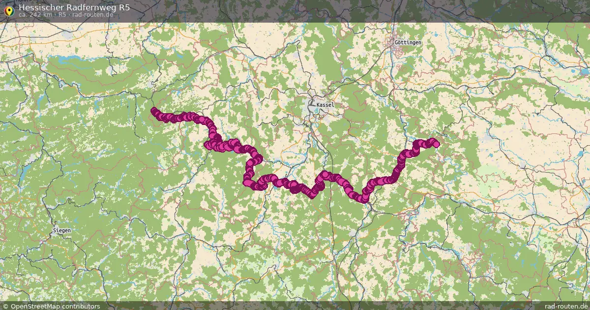 Hessischer Radfernweg R5 (R5) – Fernradroute auf Rad-Routen.de