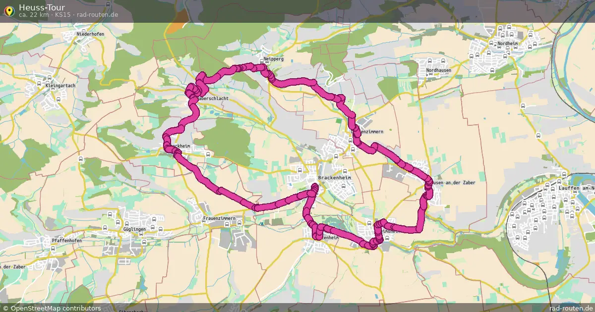 Heuss-Tour (KS15) – Fernradroute auf Rad-Routen.de