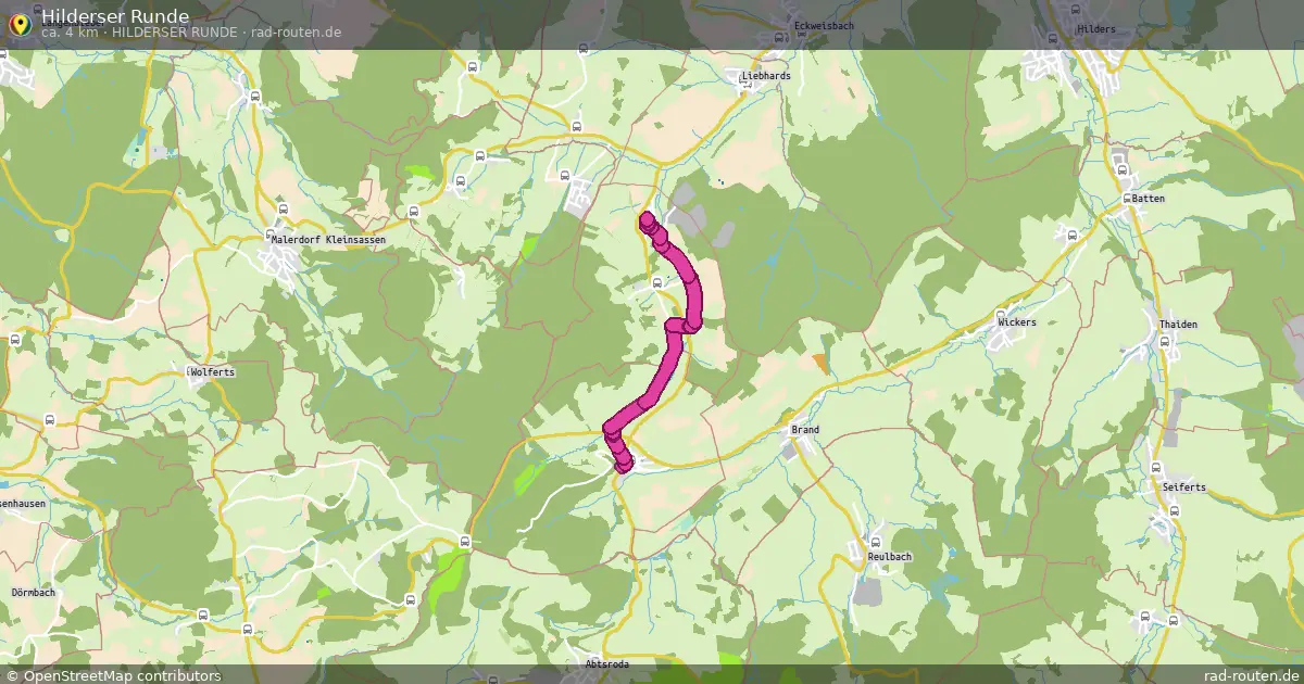 Hilderser Runde (Hilderser Runde) – Fernradroute auf Rad-Routen.de