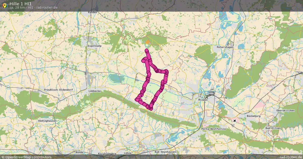 Hille 1 HI1 (HI1) – Fernradroute auf Rad-Routen.de