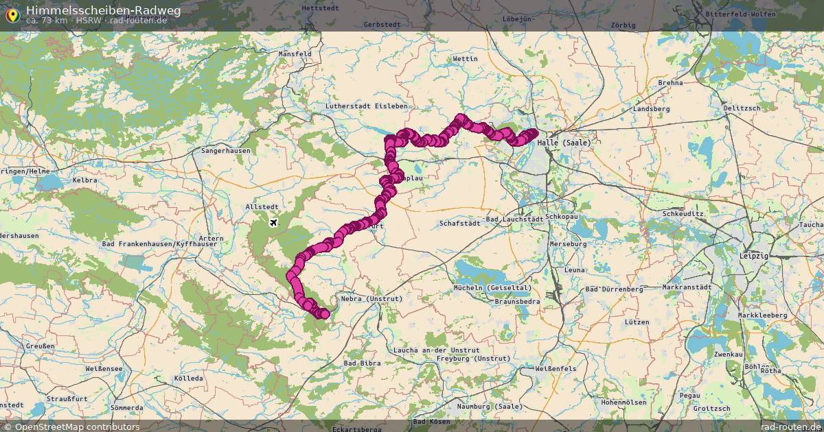 Himmelsscheiben-Radweg (HSRW) – Fernradroute auf Rad-Routen.de