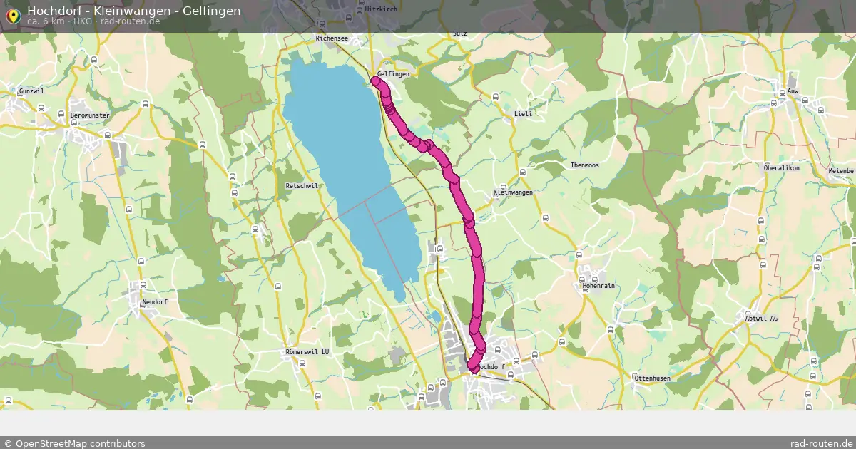 Hochdorf - Kleinwangen - Gelfingen (HKG) – Fernradroute auf Rad-Routen.de