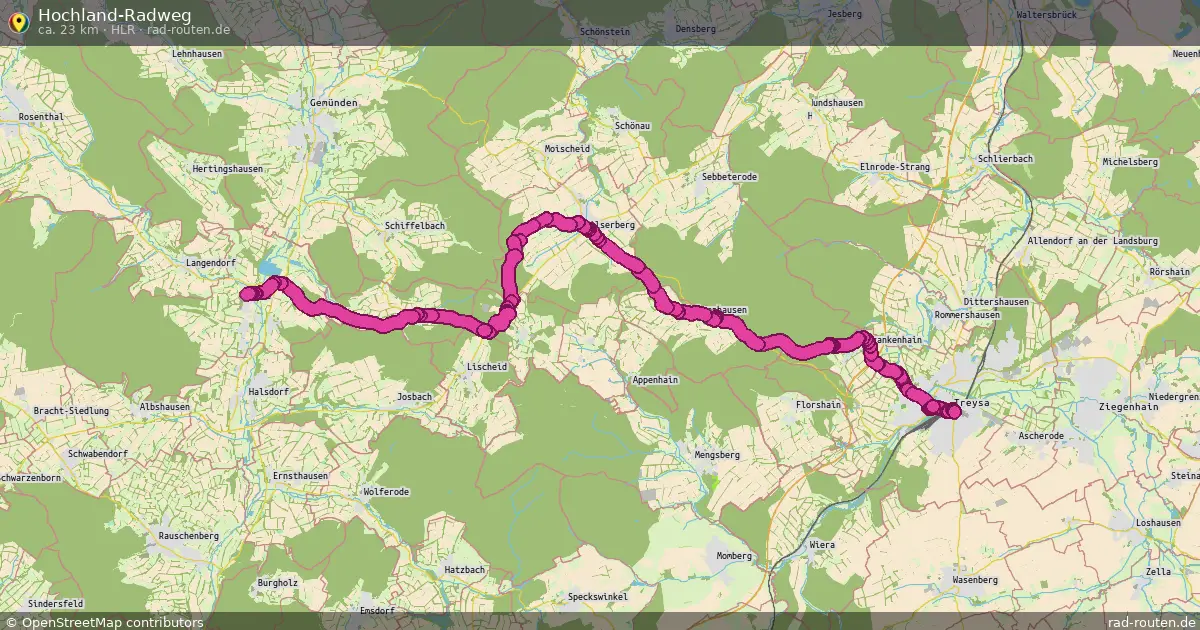 Hochland-Radweg (HlR) – Fernradroute auf Rad-Routen.de