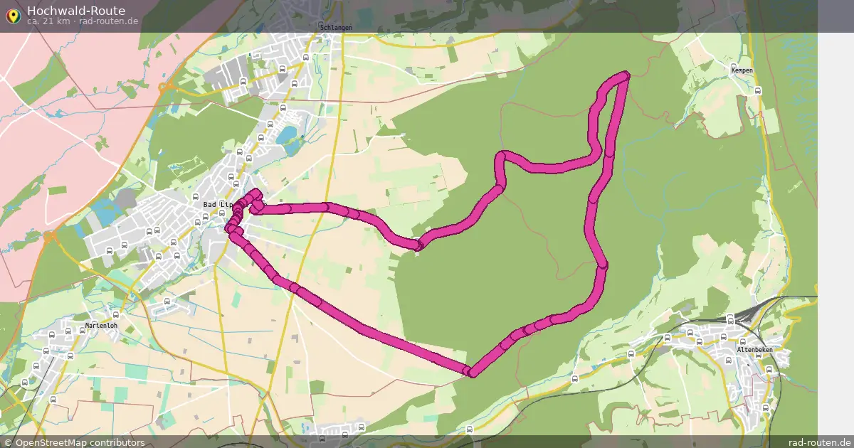 Hochwald-Route – Fernradroute auf Rad-Routen.de