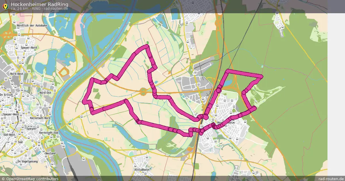 Hockenheimer RadRing (Ring) – Fernradroute auf Rad-Routen.de
