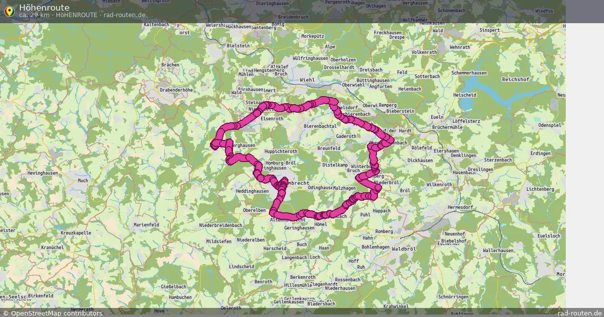 Höhenroute (Höhenroute) – Fernradroute auf Rad-Routen.de