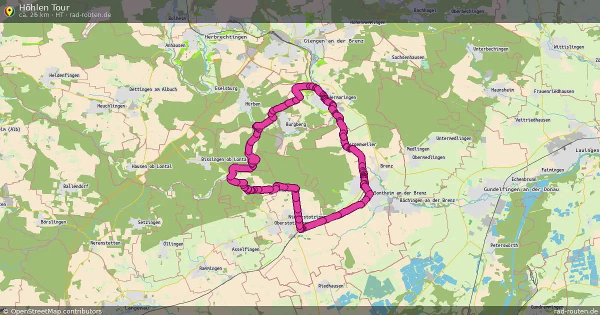 Höhlen Tour (HT) – Fernradroute auf Rad-Routen.de