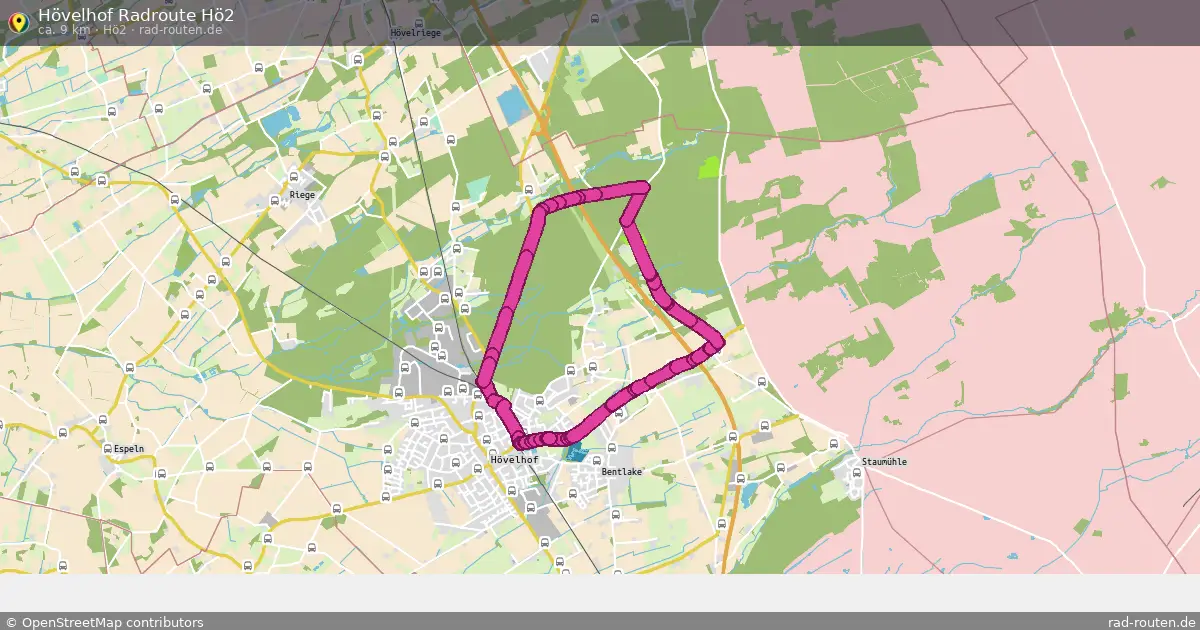 Hövelhof Radroute Hö2 (Hö2) – Fernradroute auf Rad-Routen.de