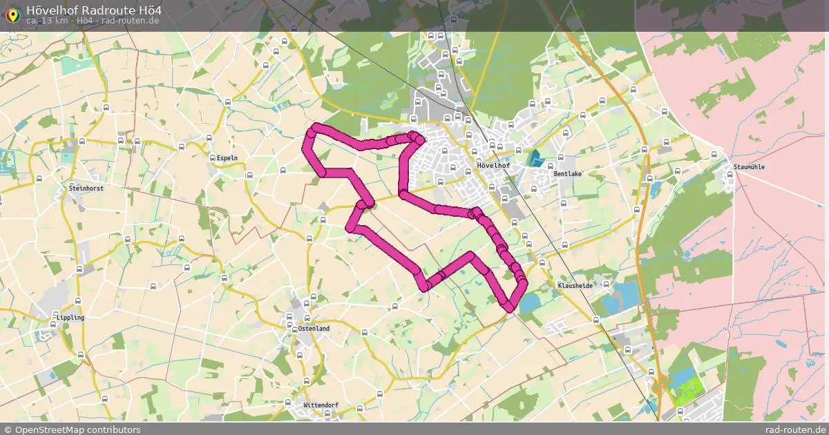 Hövelhof Radroute Hö4 (Hö4) – Fernradroute auf Rad-Routen.de
