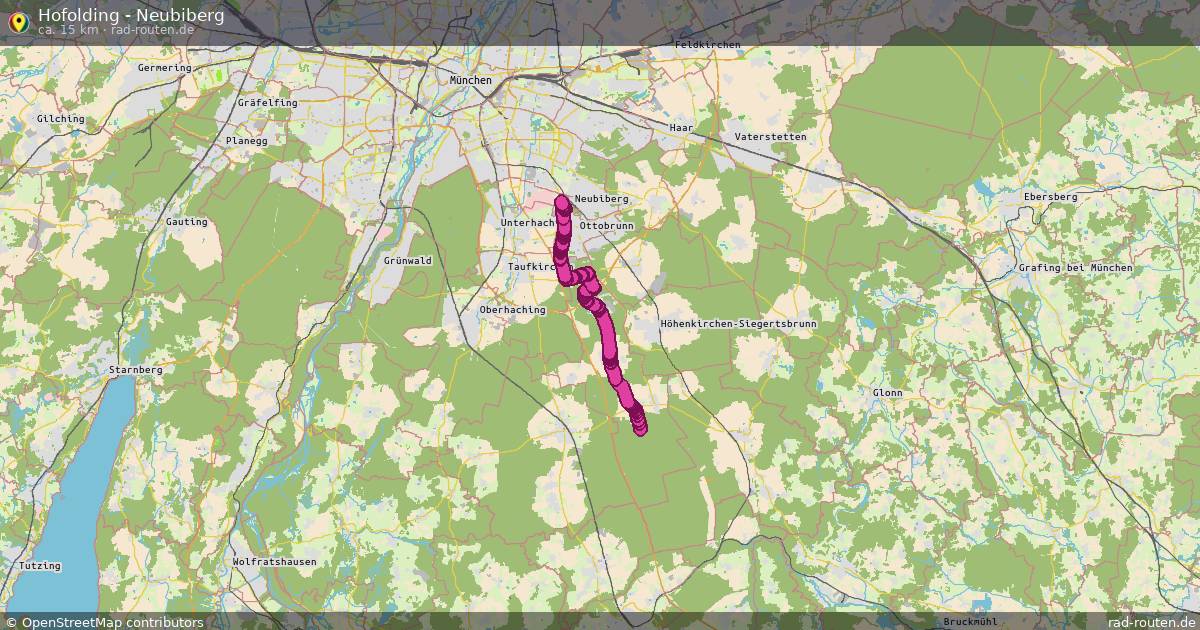 Hofolding - Neubiberg – Fernradroute auf Rad-Routen.de