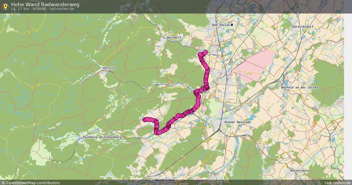 Hohe Wand Radwanderweg (HoWaR) – Fernradroute auf Rad-Routen.de