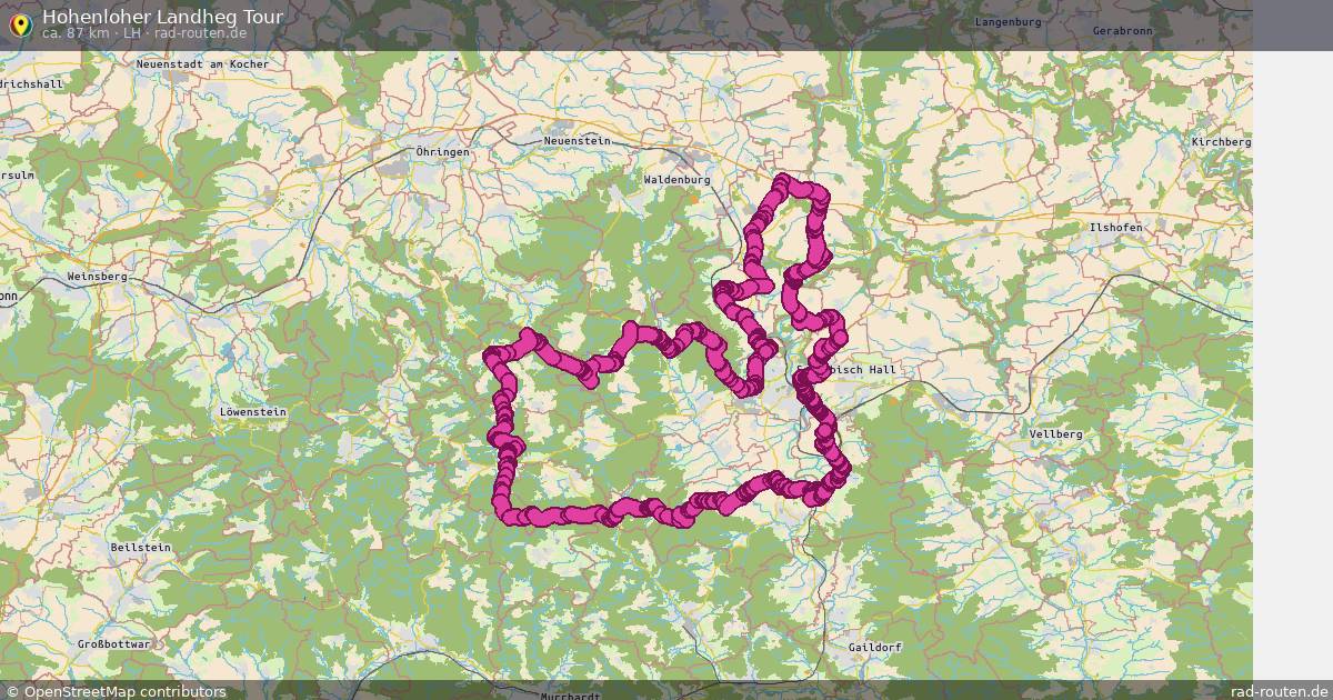 Hohenloher Landheg Tour (LH) – Fernradroute auf Rad-Routen.de