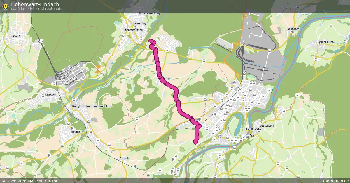 Hohenwart-Lindach (HL) – Fernradroute auf Rad-Routen.de