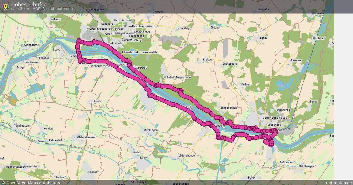 Hohes Elbufer (HoElb) – Fernradroute auf Rad-Routen.de