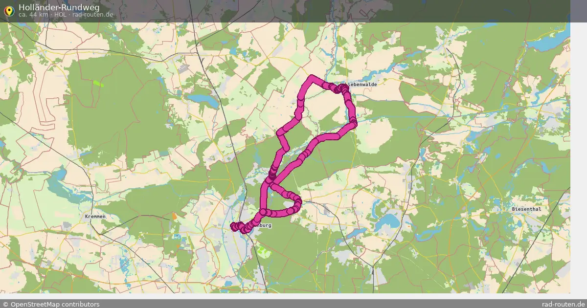 Holländer-Rundweg (Hol) – Fernradroute auf Rad-Routen.de