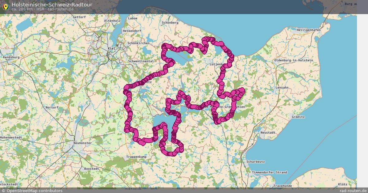 Holsteinische-Schweiz-Radtour (HSR) – Fernradroute auf Rad-Routen.de