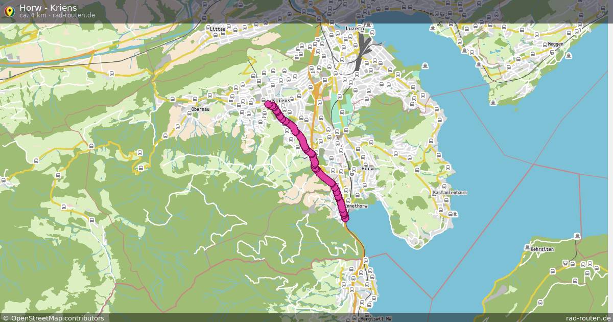 Horw - Kriens – Fernradroute auf Rad-Routen.de