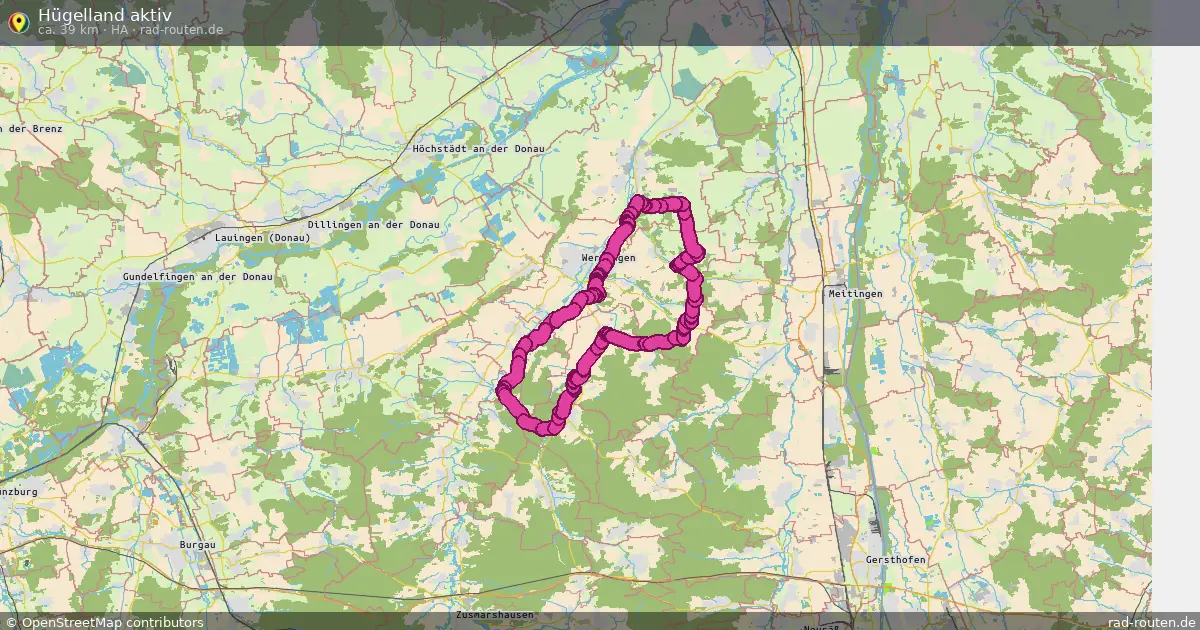 Hügelland aktiv (HA) – Fernradroute auf Rad-Routen.de