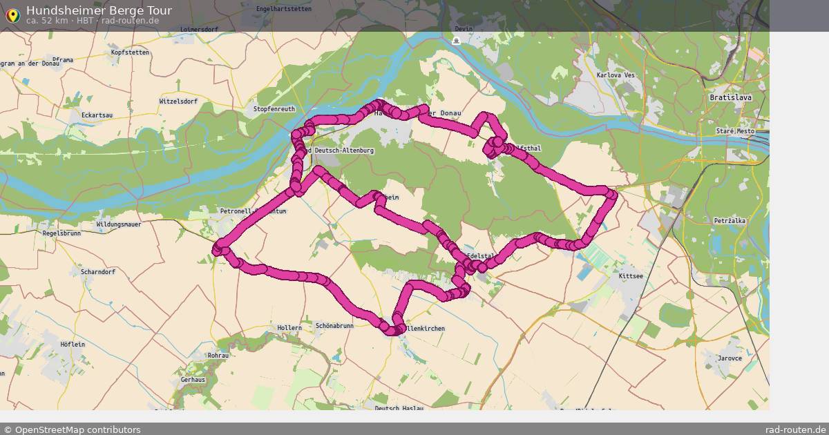 Hundsheimer Berge Tour (HBT) – Fernradroute auf Rad-Routen.de