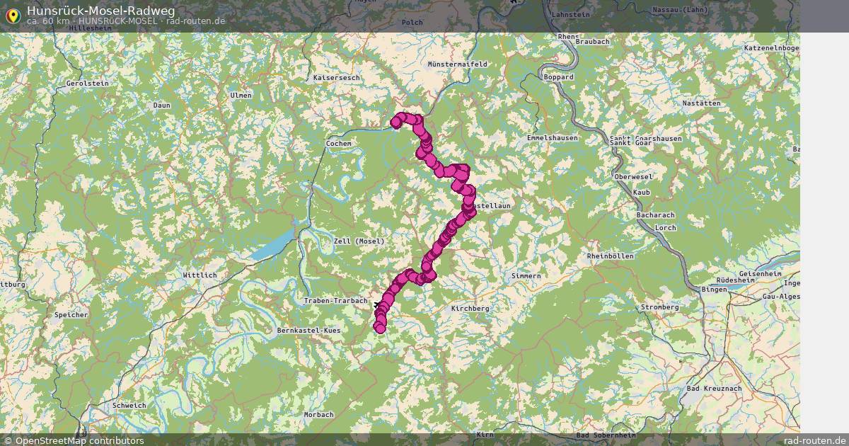 Hunsrück-Mosel-Radweg (Hunsrück-Mosel) – Fernradroute auf Rad-Routen.de
