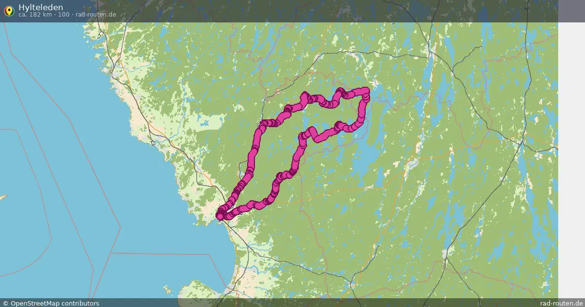 Hylteleden (100) – Fernradroute auf Rad-Routen.de