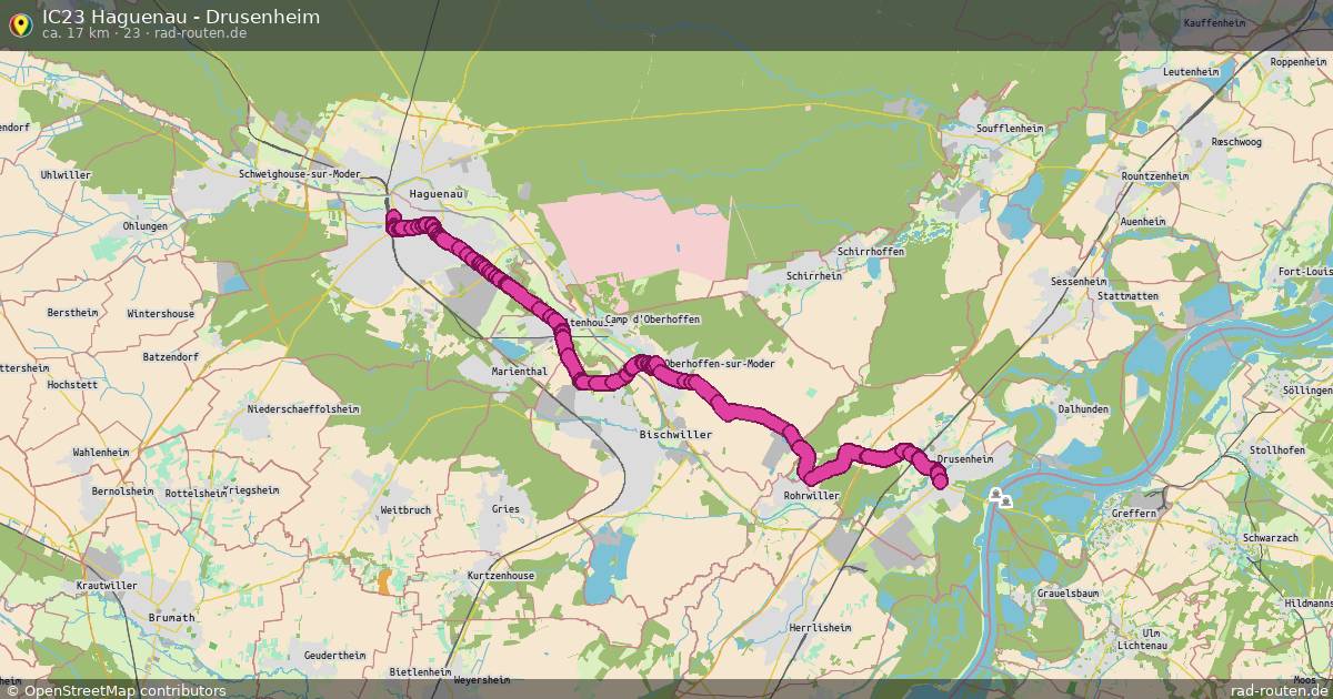 IC23 Haguenau - Drusenheim (23) – Fernradroute auf Rad-Routen.de