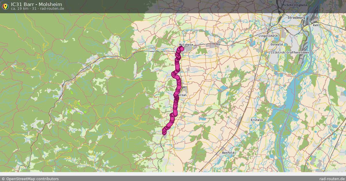 IC31 Barr - Molsheim (31) – Fernradroute auf Rad-Routen.de
