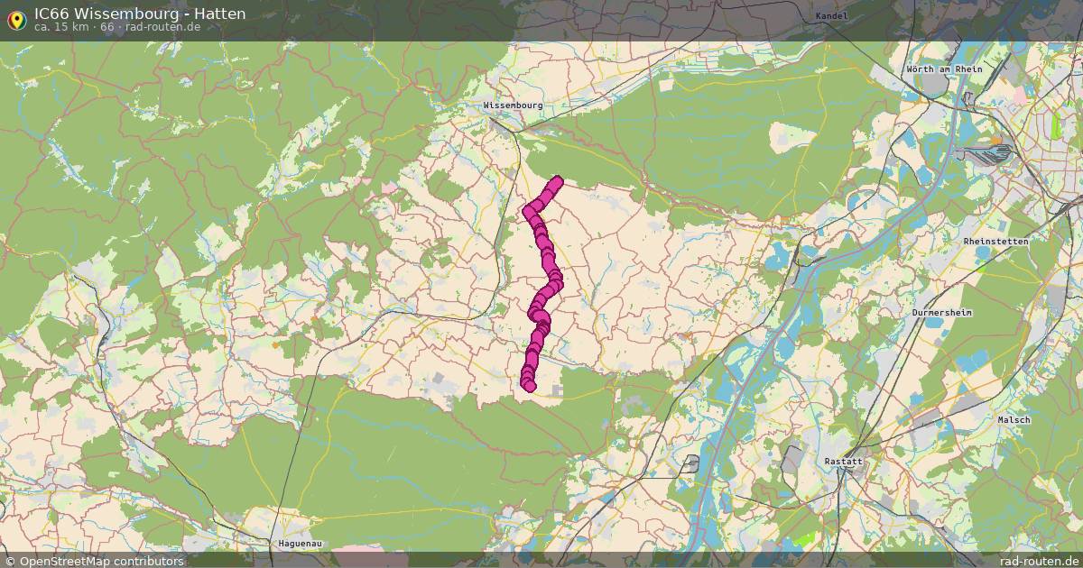 IC66 Wissembourg - Hatten (66) – Fernradroute auf Rad-Routen.de