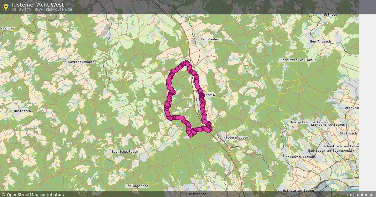 Idsteiner Acht West (I8W) – Fernradroute auf Rad-Routen.de