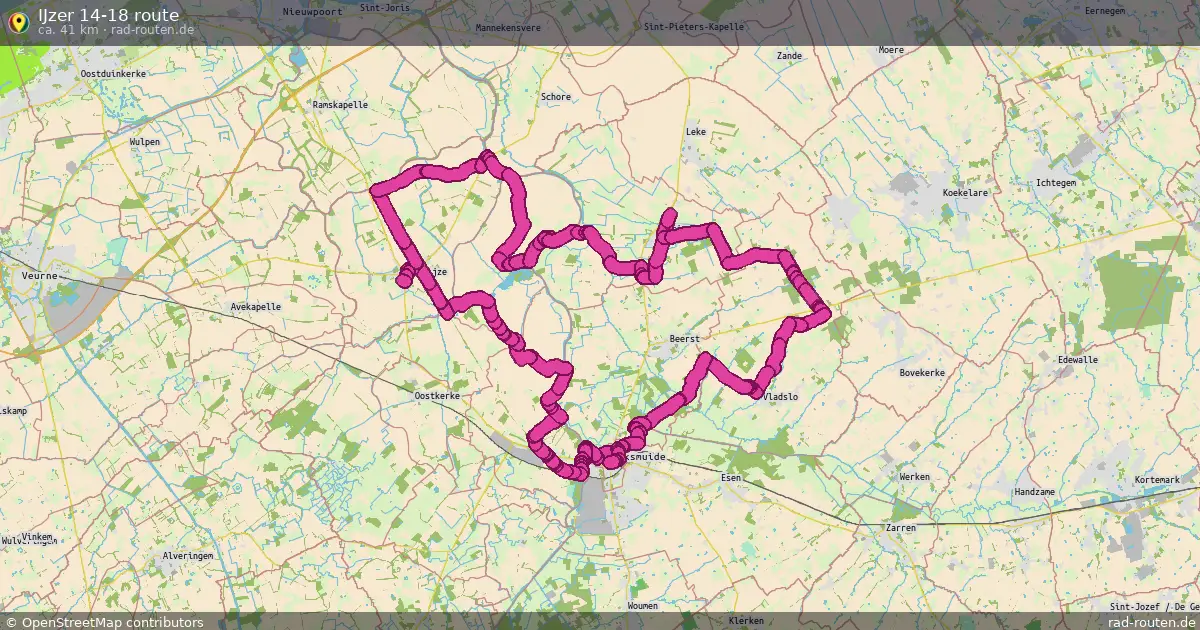 IJzer 14-18 route – Fernradroute auf Rad-Routen.de