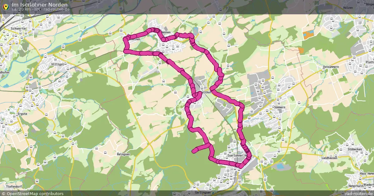 Im Iserlohner Norden (IIN) – Fernradroute auf Rad-Routen.de
