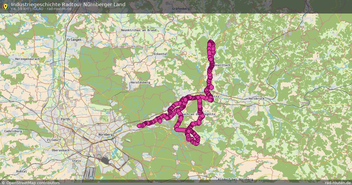 Industriegeschichte Radtour Nürnberger Land (IgLAU) – Fernradroute auf Rad-Routen.de