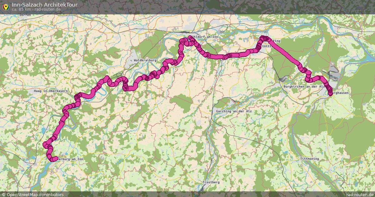 Inn-Salzach ArchitekTour – Fernradroute auf Rad-Routen.de