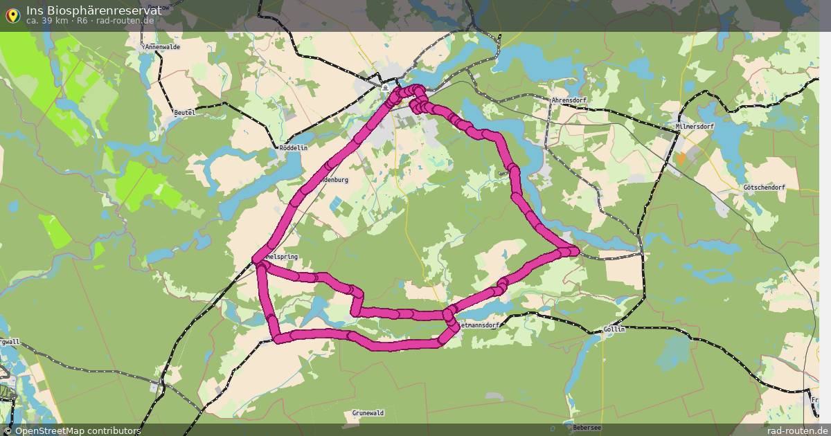 Ins Biosphärenreservat (R6) – Fernradroute auf Rad-Routen.de