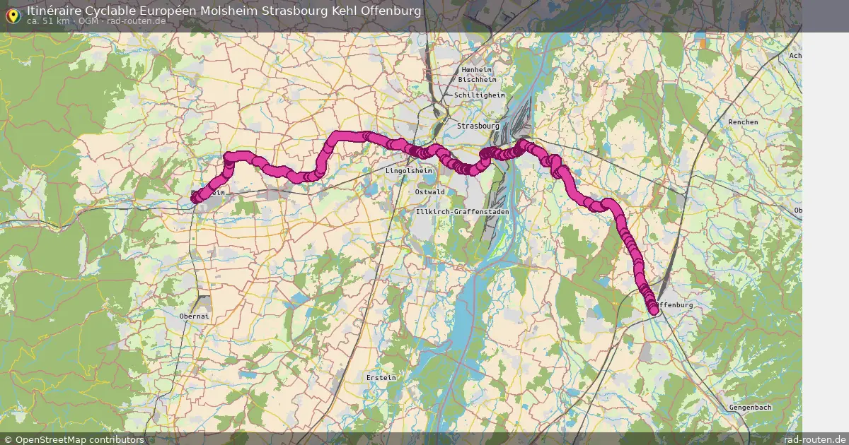 Itinéraire Cyclable Européen Molsheim Strasbourg Kehl Offenburg (OGM) – Fernradroute auf Rad-Routen.de