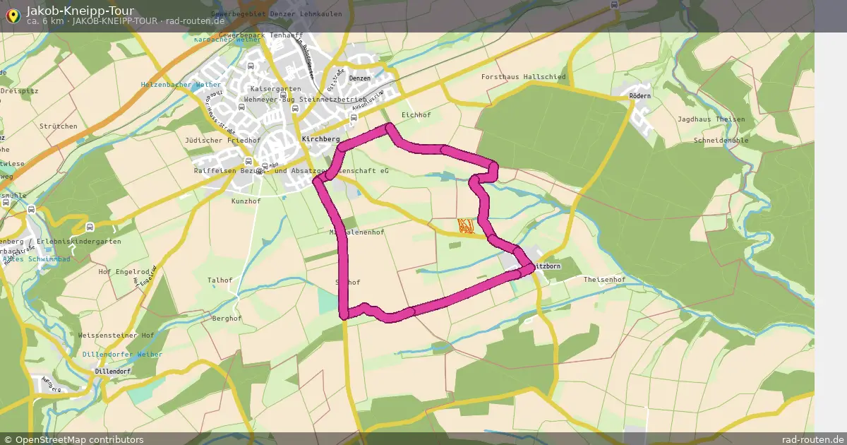 Jakob-Kneipp-Tour (Jakob-Kneipp-Tour) – Fernradroute auf Rad-Routen.de