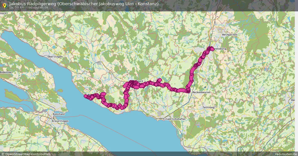 Jakobus Radpilgerweg (Oberschwäbischer Jakobusweg Ulm - Konstanz)