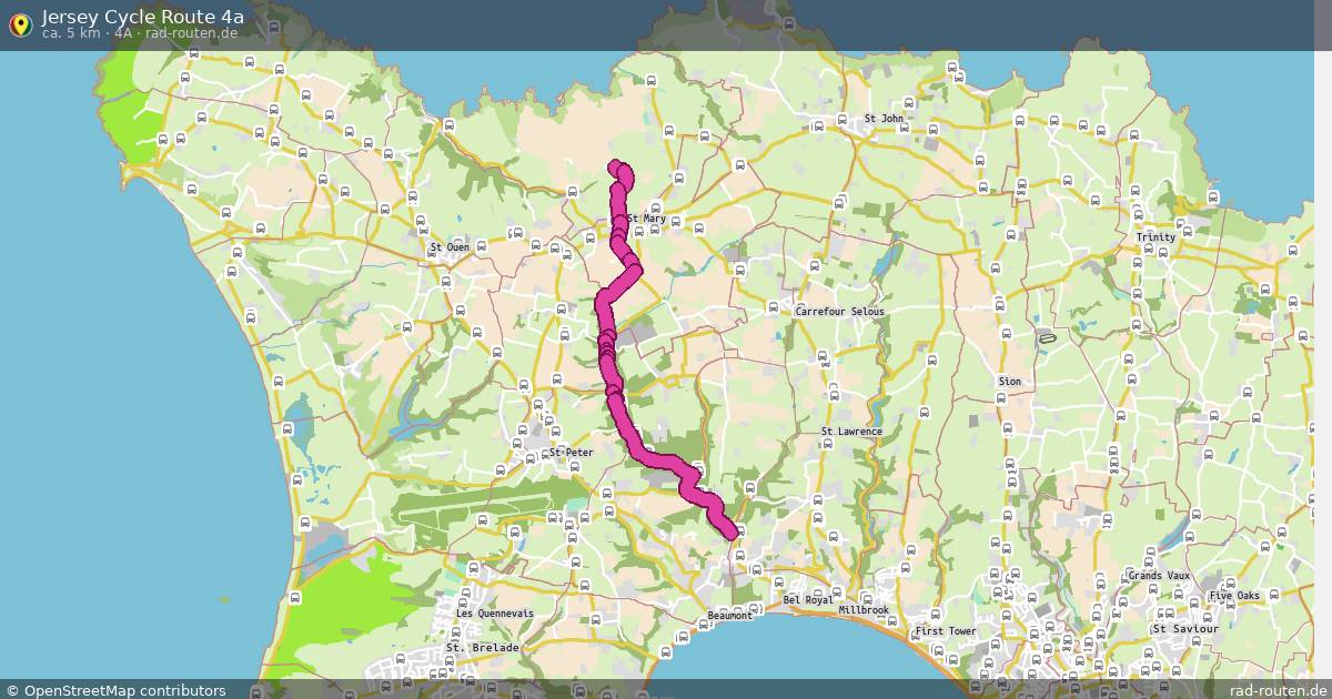 Jersey Cycle Route 4a (4a) – Fernradroute auf Rad-Routen.de