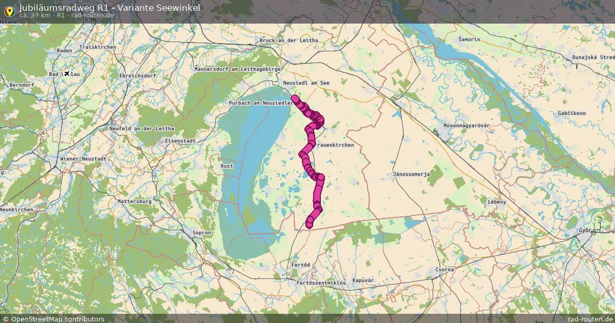 Jubiläumsradweg R1 - Variante Seewinkel