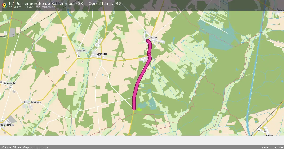 K7 Rössenbergheide-Külsenmoor (33) - Oerrel Klinik (42) (33-42) – Fernradroute auf Rad-Routen.de