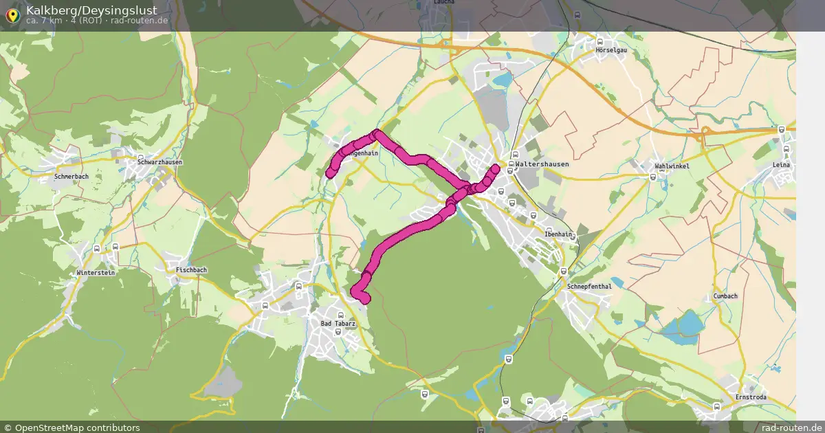 Kalkberg/Deysingslust (4 (rot)) – Fernradroute auf Rad-Routen.de