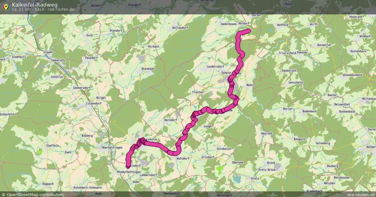 Kalkeifel-Radweg (Kalk) – Fernradroute auf Rad-Routen.de