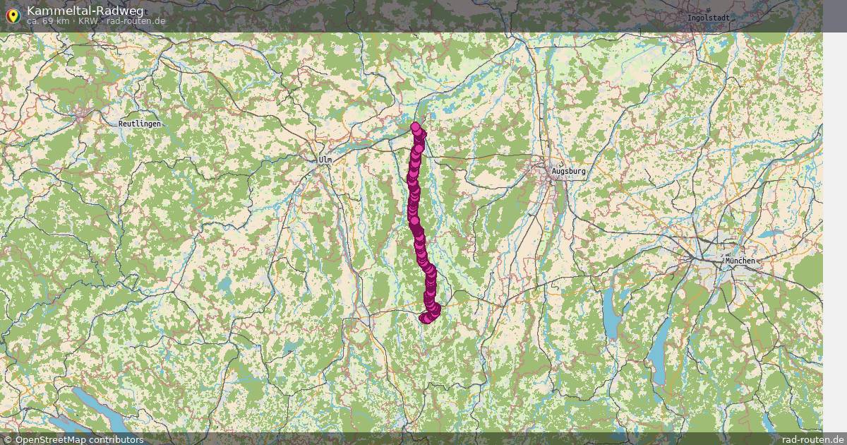 Kammeltal-Radweg (KRW) – Fernradroute auf Rad-Routen.de