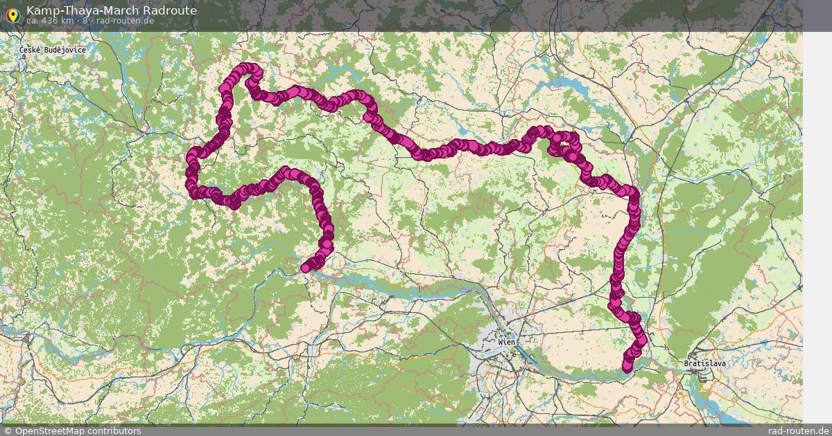 Kamp-Thaya-March Radroute (8) – Fernradroute auf Rad-Routen.de